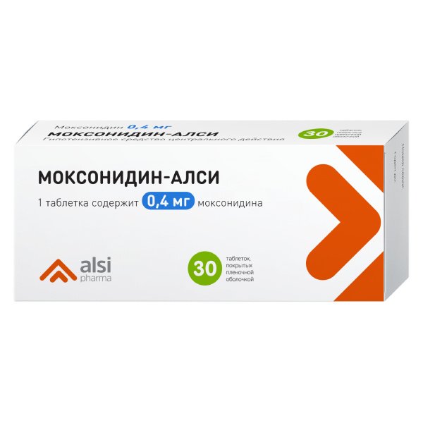 Моксонидин - Алси тб п/о плен 0,4мг N 30