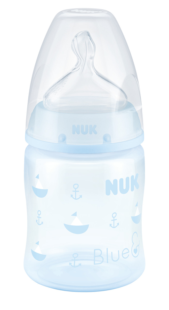 Nuk First Choice+ Baby Blue бутылочка с силиконовой соской 0-6 мес 150мл Кораблик