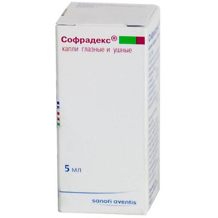 Софрадекс капли глазные/ушные фл 5мл