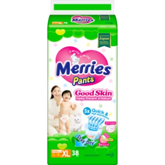 Merries Good Skin подгузники-трусики для детей 12-19кг N 38