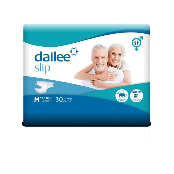 Dailee slip подгузники для взрослых рМ (75-120см) N30