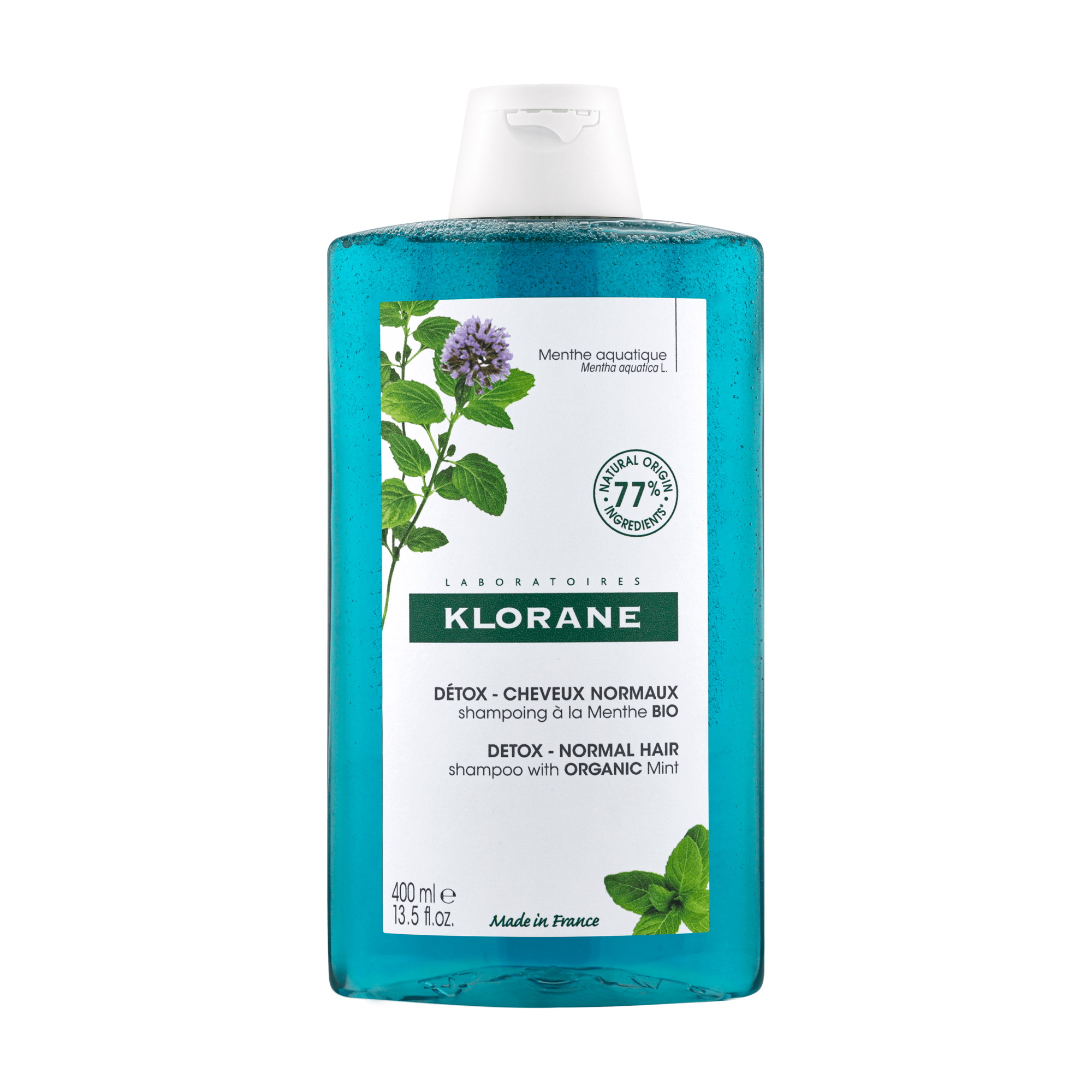 Klorane Детокс-шампунь с органическим экстрактом водной мяты для нормальных волос 400мл