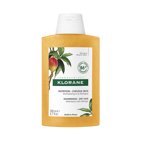 Klorane брусковый шампунь с маслом манго для сухих волос 80г