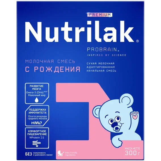 Нутрилак-1 премиум молочная смесь сухая начальная 300г 0-6мес