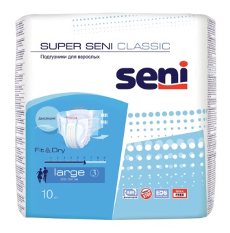 Подгузники для взрослых Super Seni classic large 100-150см N 10