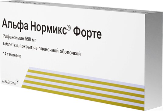 Альфа Нормикс Форте тб 550мг N 14