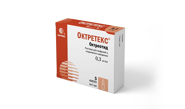 Октретекс р-р для инф и п/к введ 0,3мг/мл ампулы N 5