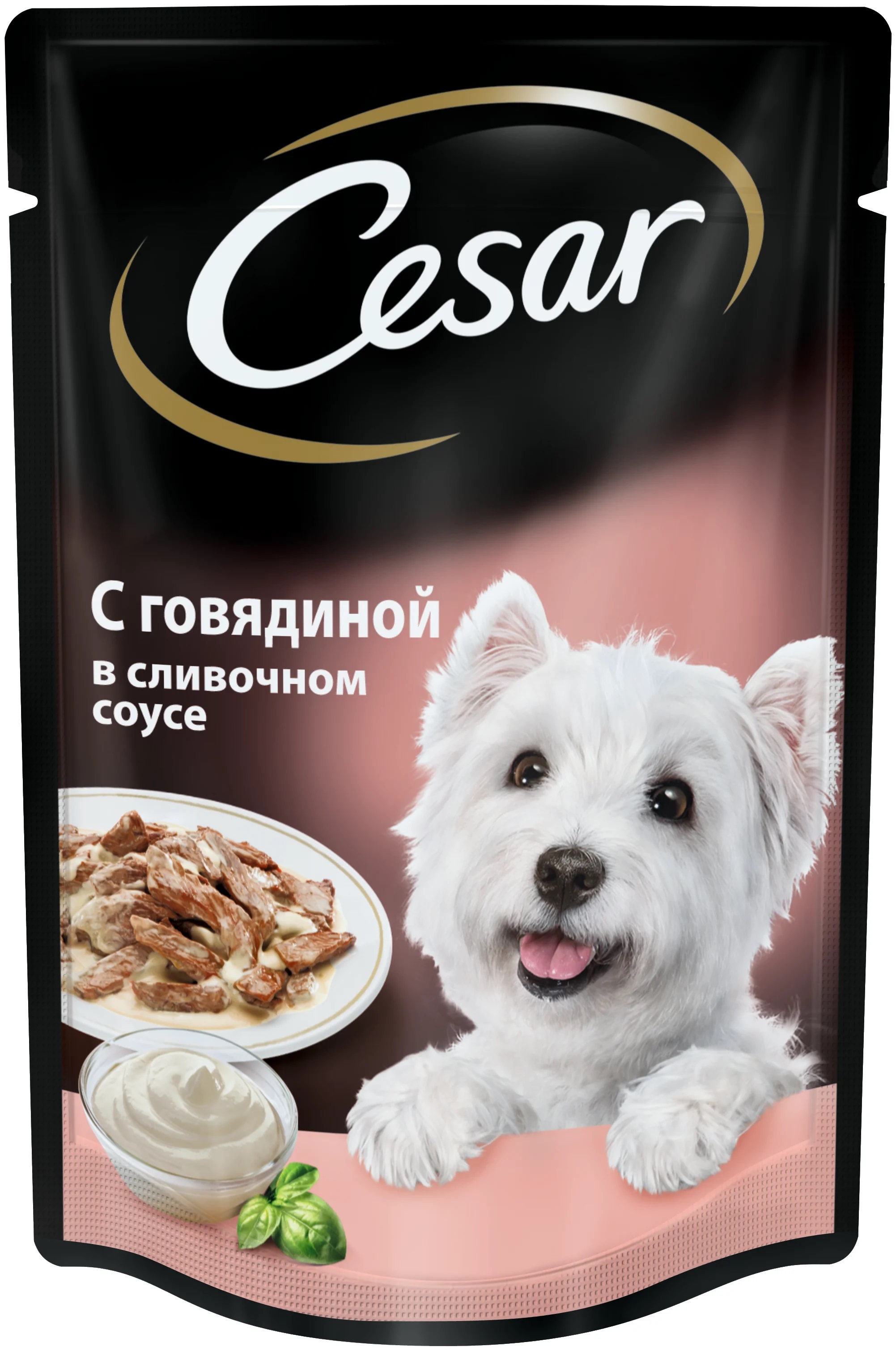 Корм для собак Cesar 85 г пауч говядина в сливочном соусе