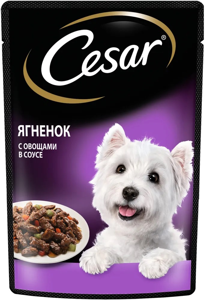 Корм для собак Cesar 85 г пауч ягненок с овощами