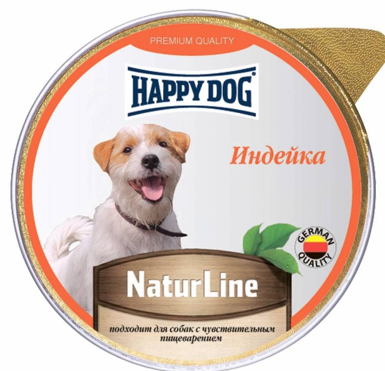 Корм для собак Happy dog natur line паштет 125 г индейка