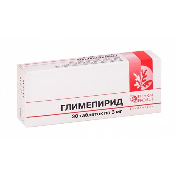 Глимепирид таблетки 3мг N 30