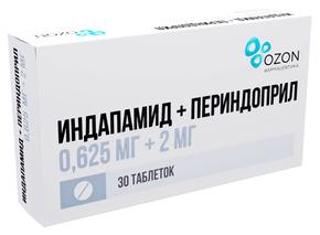Индапамид+Периндоприл тб 0,625 мг+2 мг N 30