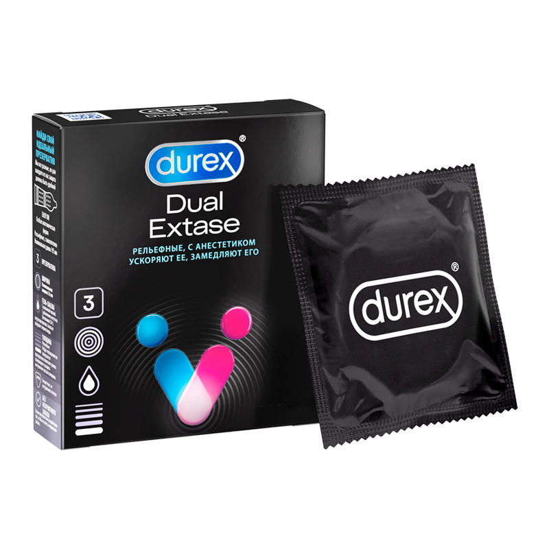 Презервативы DUREX Dual Extase N3