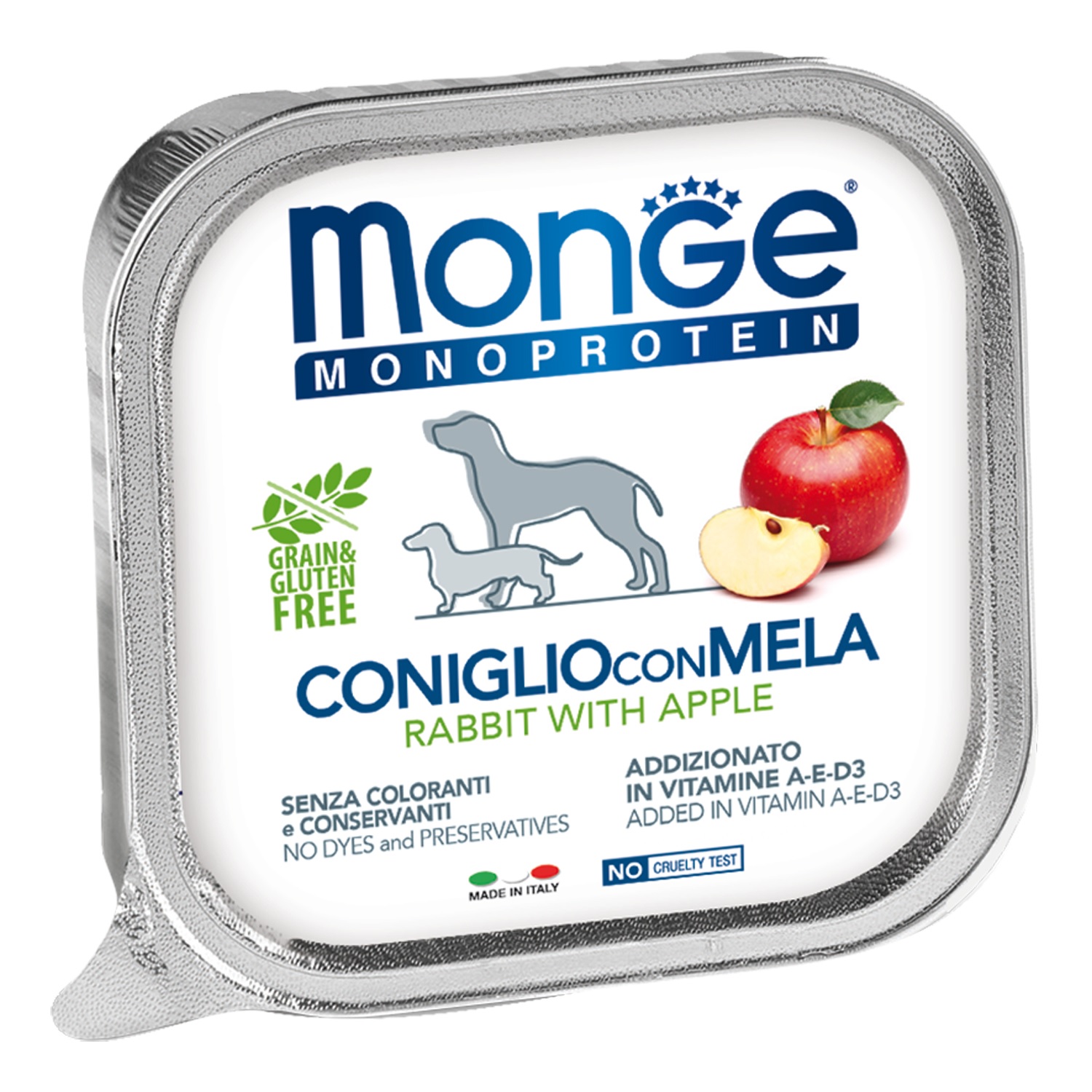 Корм для собак Monge dog monoprotein паштет 150 г из кролика с яблоком