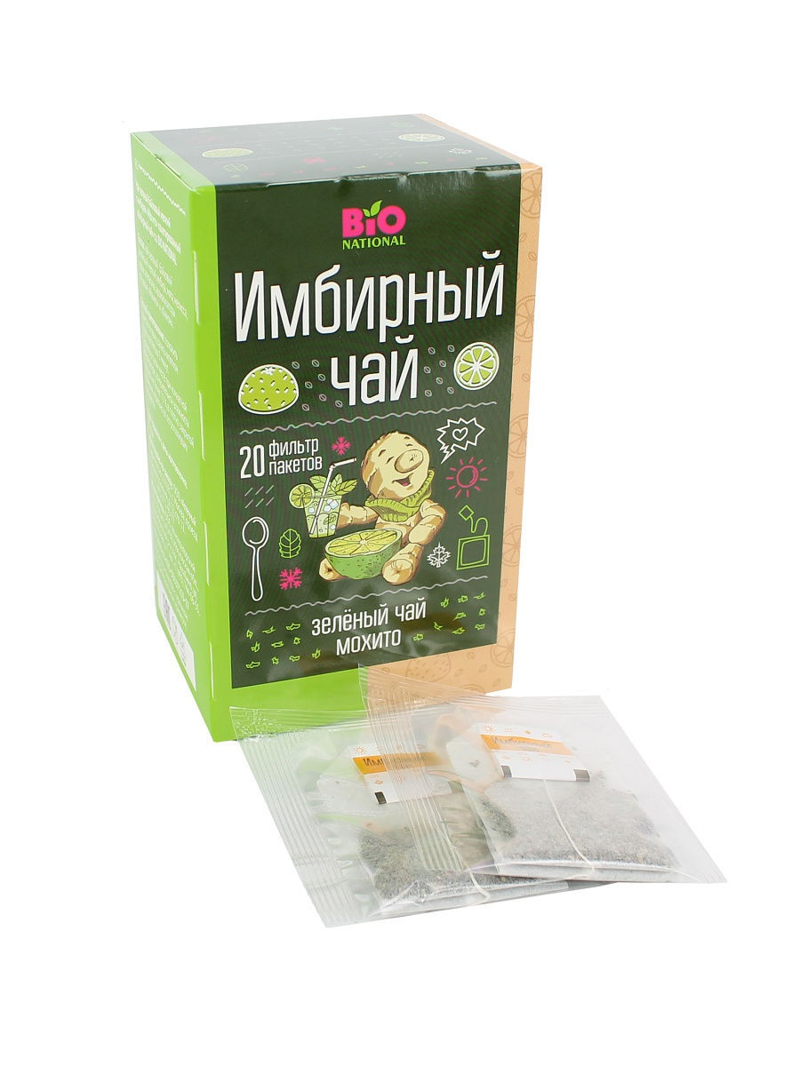 Чай Имбирный зеленый мохито фильтр-пакеты N 20