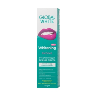 Global White Whitening Enzyme зубная паста энзимное отбеливание 100г