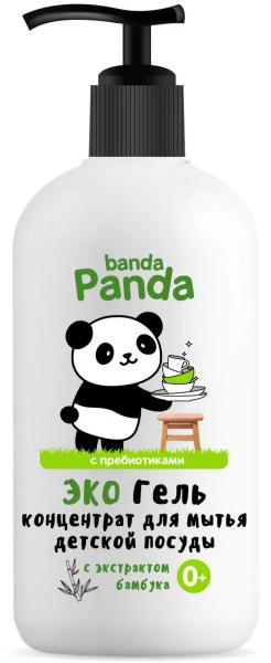 Banda Panda эко-гель концентрат для мытья детской посуды с экстрактом бамбука 0+месяцев 500мл