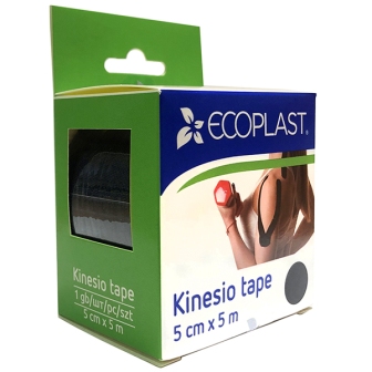 Ecoplast кинезио тейп 5смх5м черный