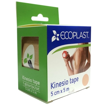 Ecoplast кинезио тейп 5смх5м бежевый