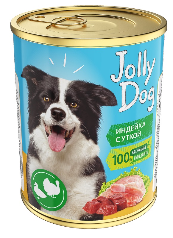 Корм для собак Зоогурман jolly dog 970 г бан. индейка с уткой