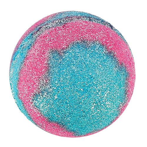 Бурлящий шар розово-голубой для ванны с ярко-розовой солью 215г
