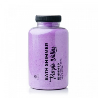 Fabrik Cosmetology Соль для ванны мерцающая Шиммер Purple Valley банка 450г