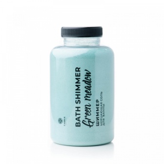 Fabrik Cosmetology Соль для ванны мерцающая Шиммер Green Meadow банка 450г