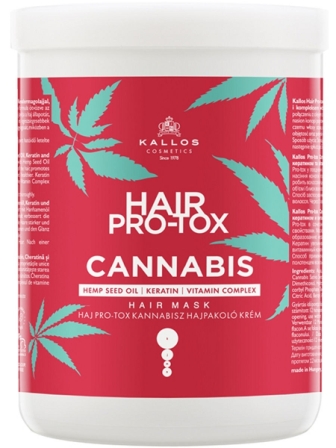 Kallos Pro-tox Cannabis маска для волос с маслом семян конопли/кератином/витаминным комплексом 500мл