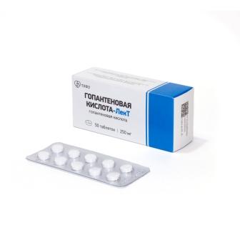 Гопантеновая кислота-ЛекТ таблетки 250мг N 50