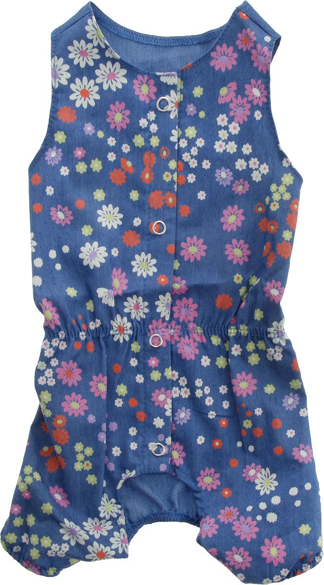 Платье для собак синее ромашки р.10