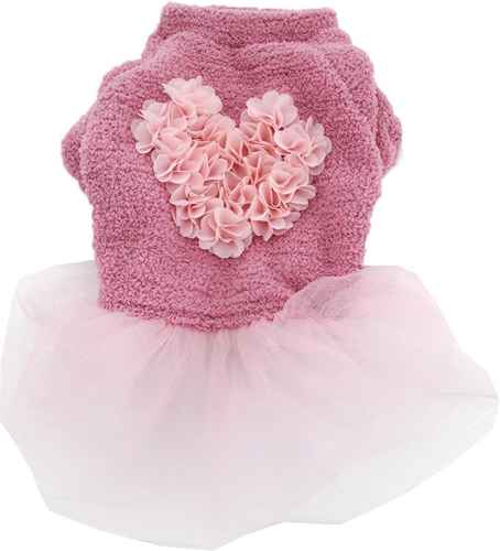 Платье для собак цветочное Joy сердце розовое р.m
