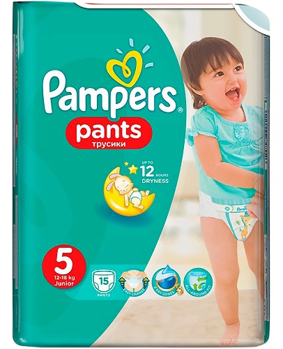 Подгузники-трусики Pampers Pants джуниор 12-18кг N 15