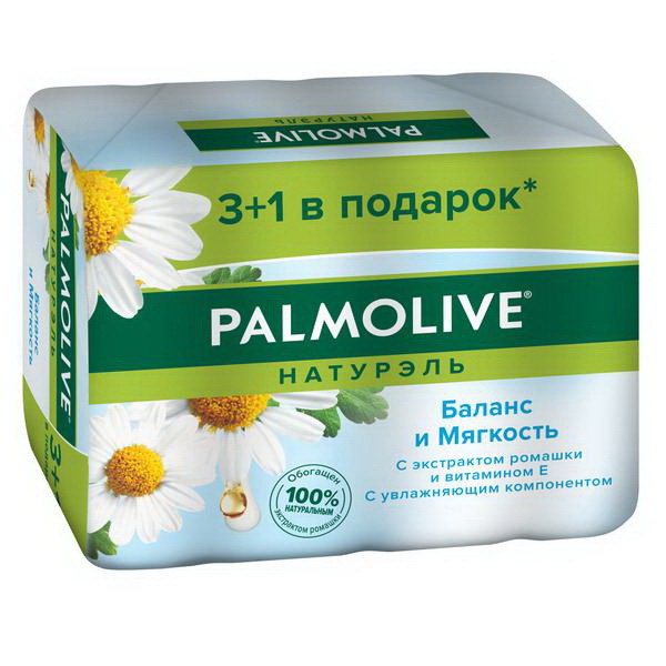 Palmolive натурэль мыло Баланс и мягкость 90 г 3+1 в подарок