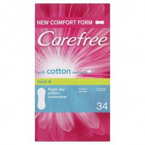 Carefree прокладки ежедневные ароматизированные cotton fresh экстракт хлопка N 34