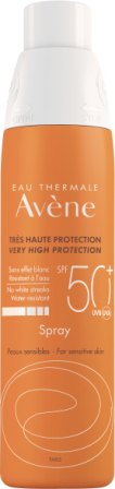 Avene солнцезащитный спрей SPF-50+ для чувствительной кожи 200 мл