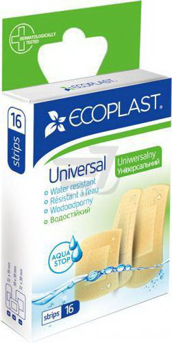 Ecoplast Universal пластыри медицинские набор 72*19мм/72*38мм/38*38мм водостойкий N 16