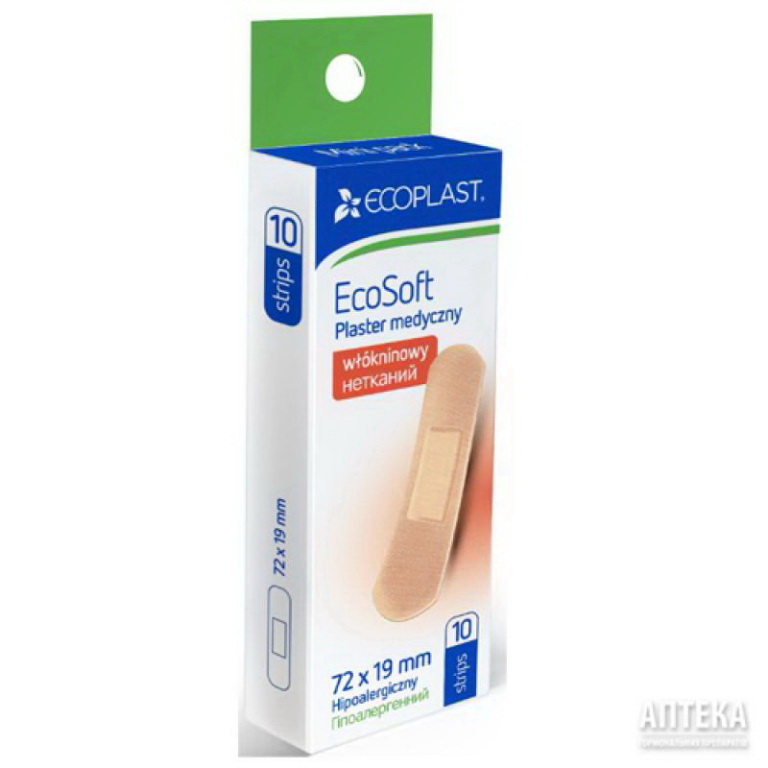 Ecoplast EcoSoft пластыри медицинские набор 72*19мм нетканый N 10