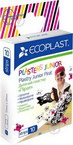 Ecoplast Plasters Junior пластыри медицинские набор 70*20мм детский водостойкий прозрачный N 10