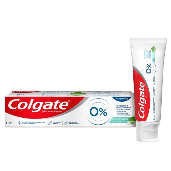 Colgate зубная паста мягкое очищение прозрачный гель с фторидом 130г