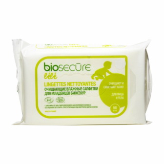 Biosecure салфетки влажные очищающие для младенцев с алоэ вера N 50