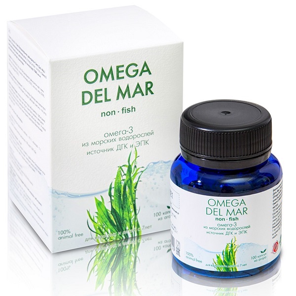 Омега Дель Мар (Omega Del Mar) Омега-3 из морских водорослей капс N 100