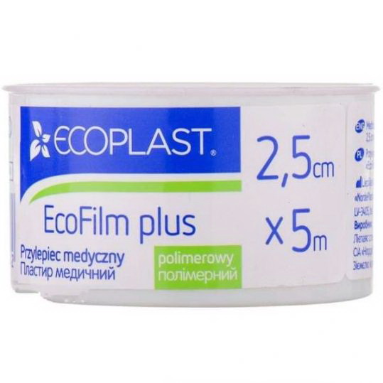 Ecoplast EcoFilm пластырь медицинский фиксирующий 5см*5м полимерный прозрачный