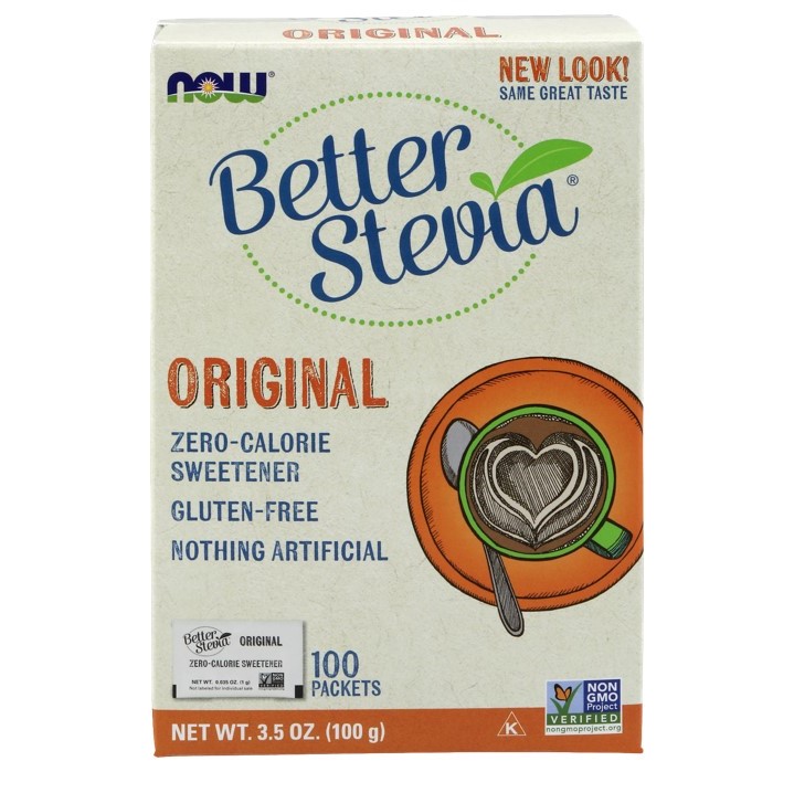 Better Stevia Стевия NOW порошок в пакетах 1г N 100