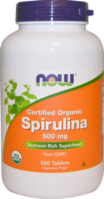 NOW Natural Spirulina спирулина натуральная таб 535.45мг N 500