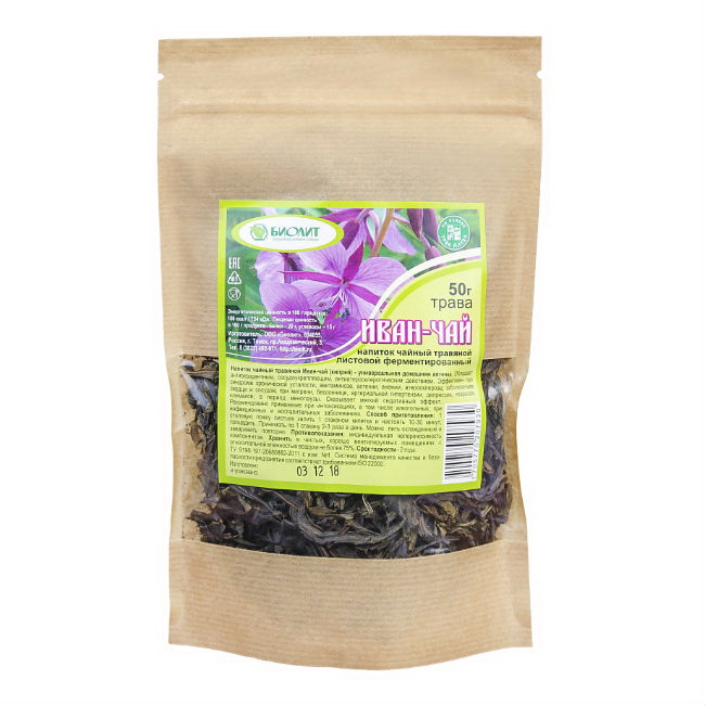 Иван-чай трава напиток чайный травяной листовой ферментированный 50г