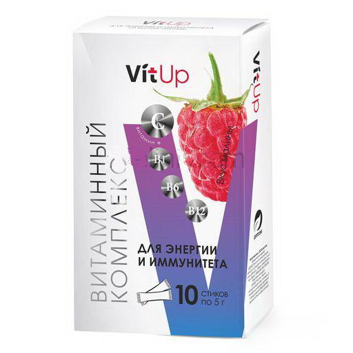 VitUp Витаминный комплекс для энергии и иммунитета со вкусом малины 5г стик N 10
