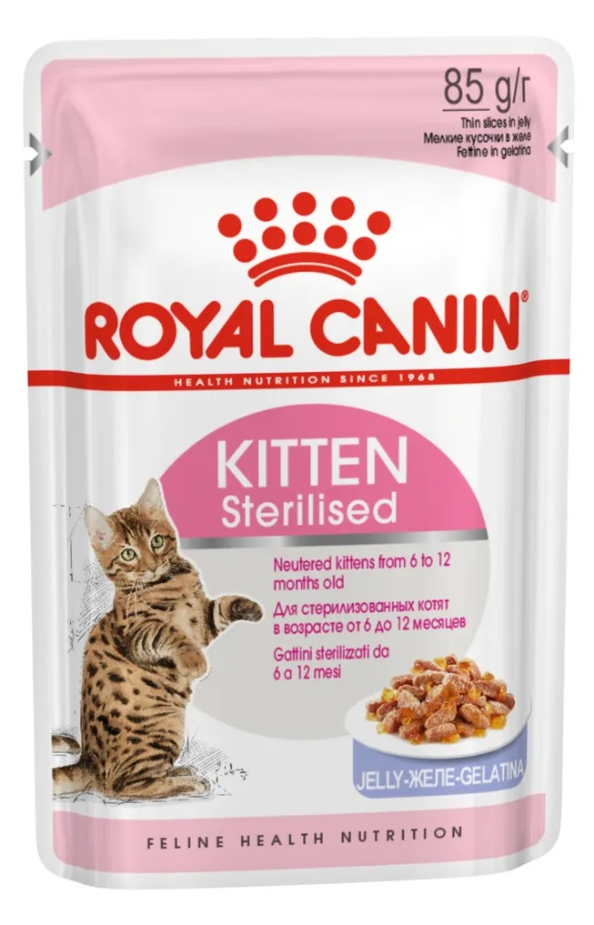 Корм для стерилизованных котят Royal canin kitten sterilised 85 г пауч в желе