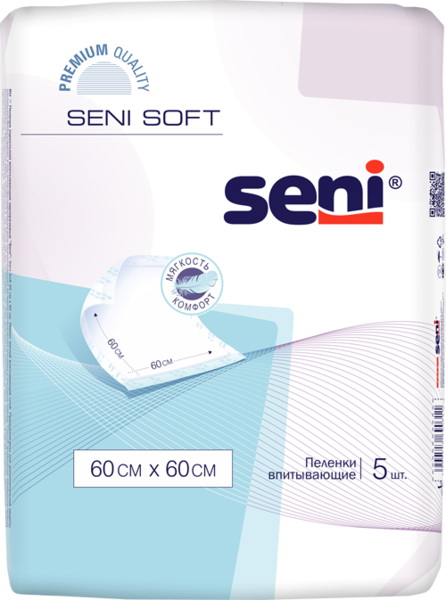 Пеленка гигиеническая Seni soft 60x60см N 5