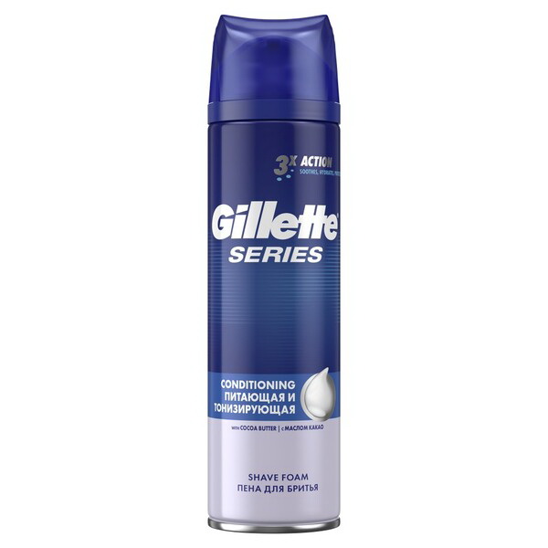 Gillette series пена для бритья питающая и тонизирующая 250 мл