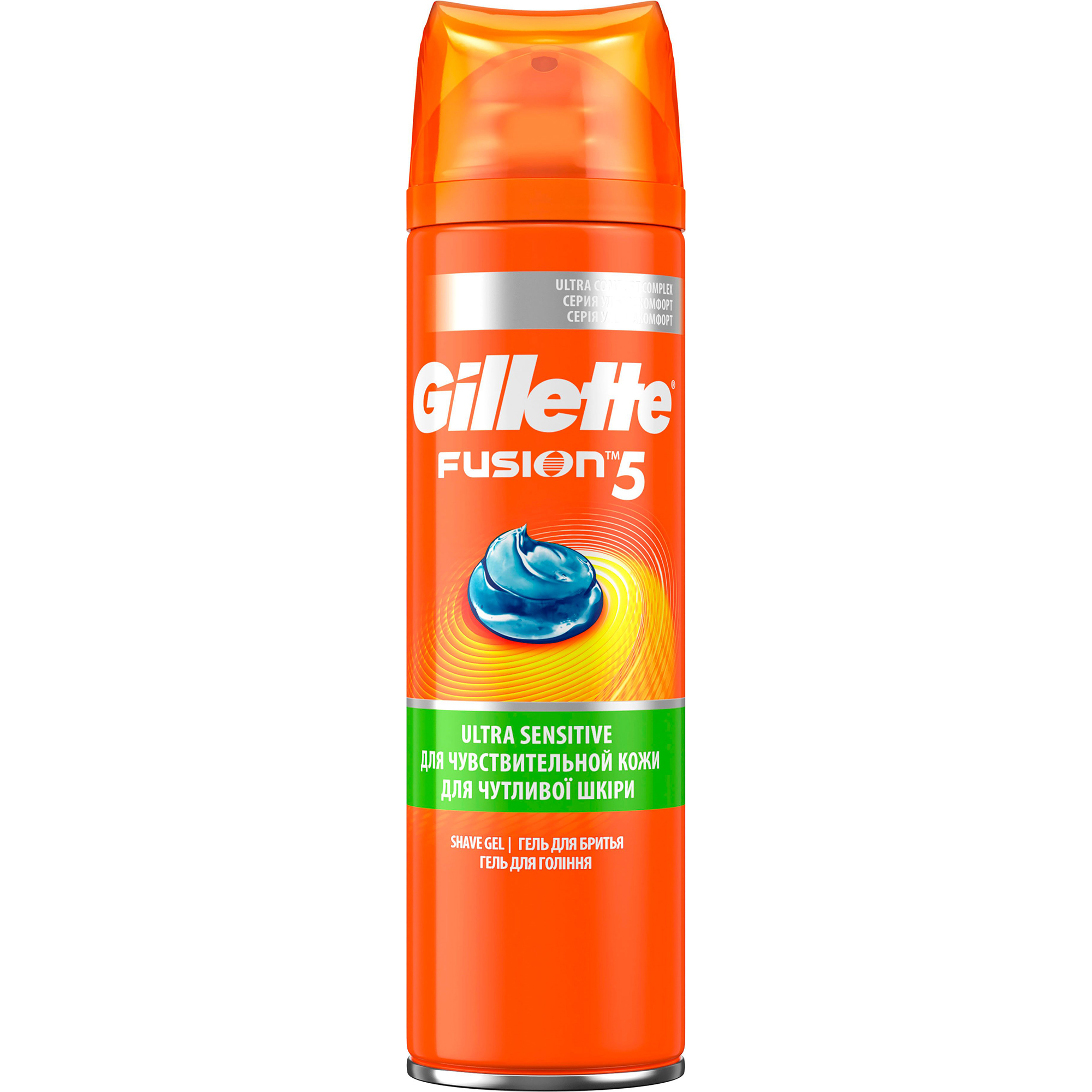 Gillette fusion 5 набор (гель для бритья 200мл + гель после бритья для чувствительной кожи)